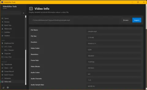 VideoEditor Tools preview