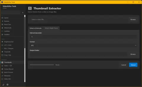 Extract Thumbnails for Video